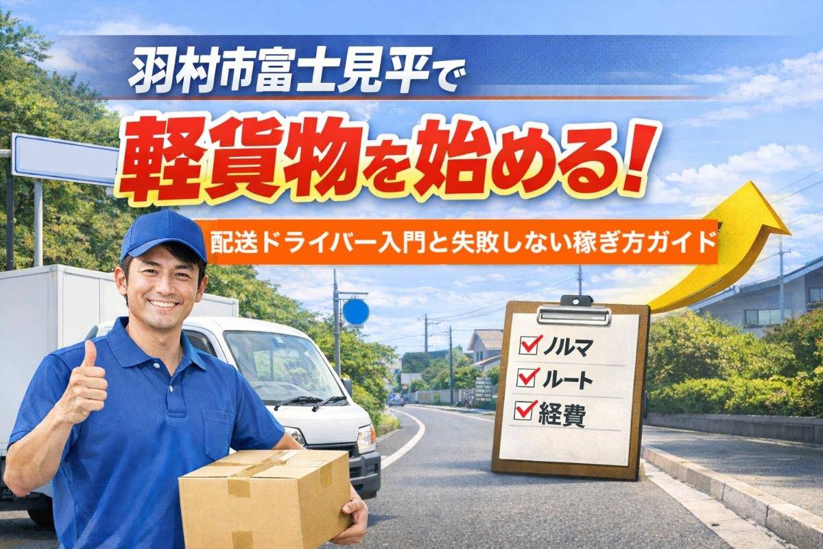 羽村市富士見平で軽貨物を始める！配送ドライバー入門と失敗しない稼ぎ方ガイド
