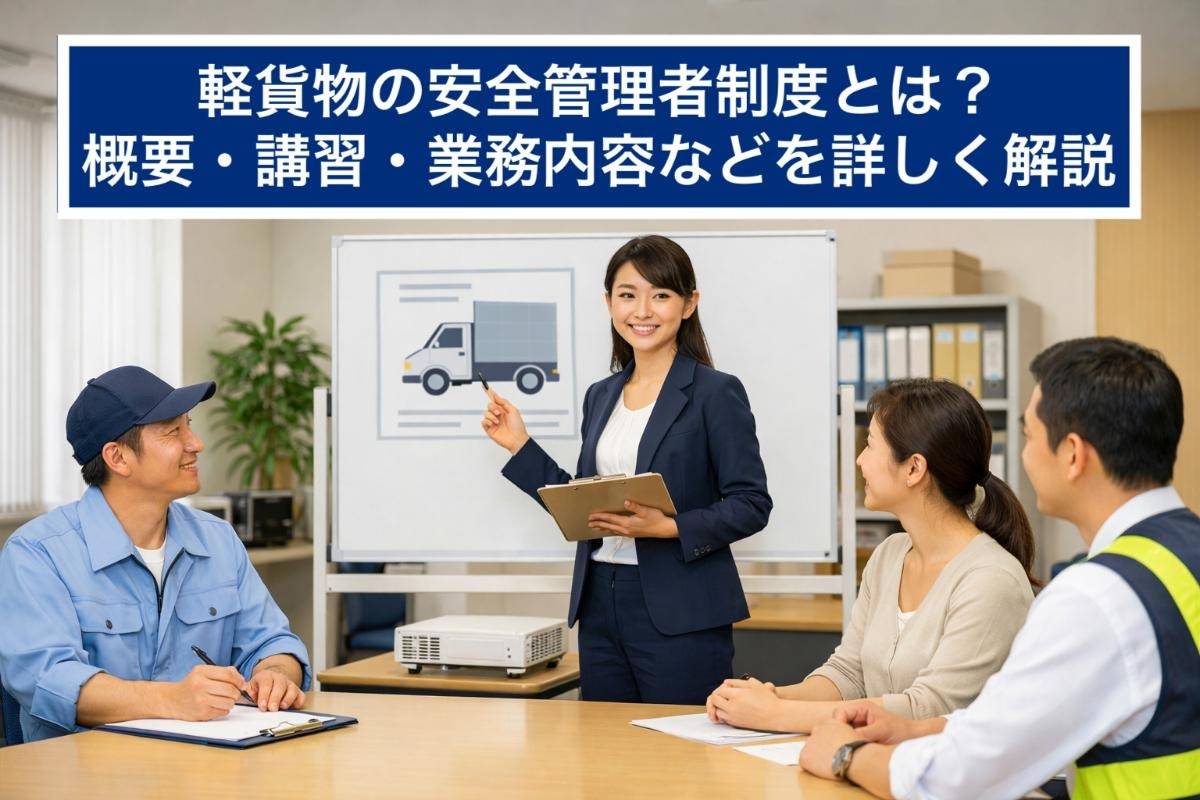 軽貨物の安全管理者制度とは？概要・講習・業務内容などを詳しく解説