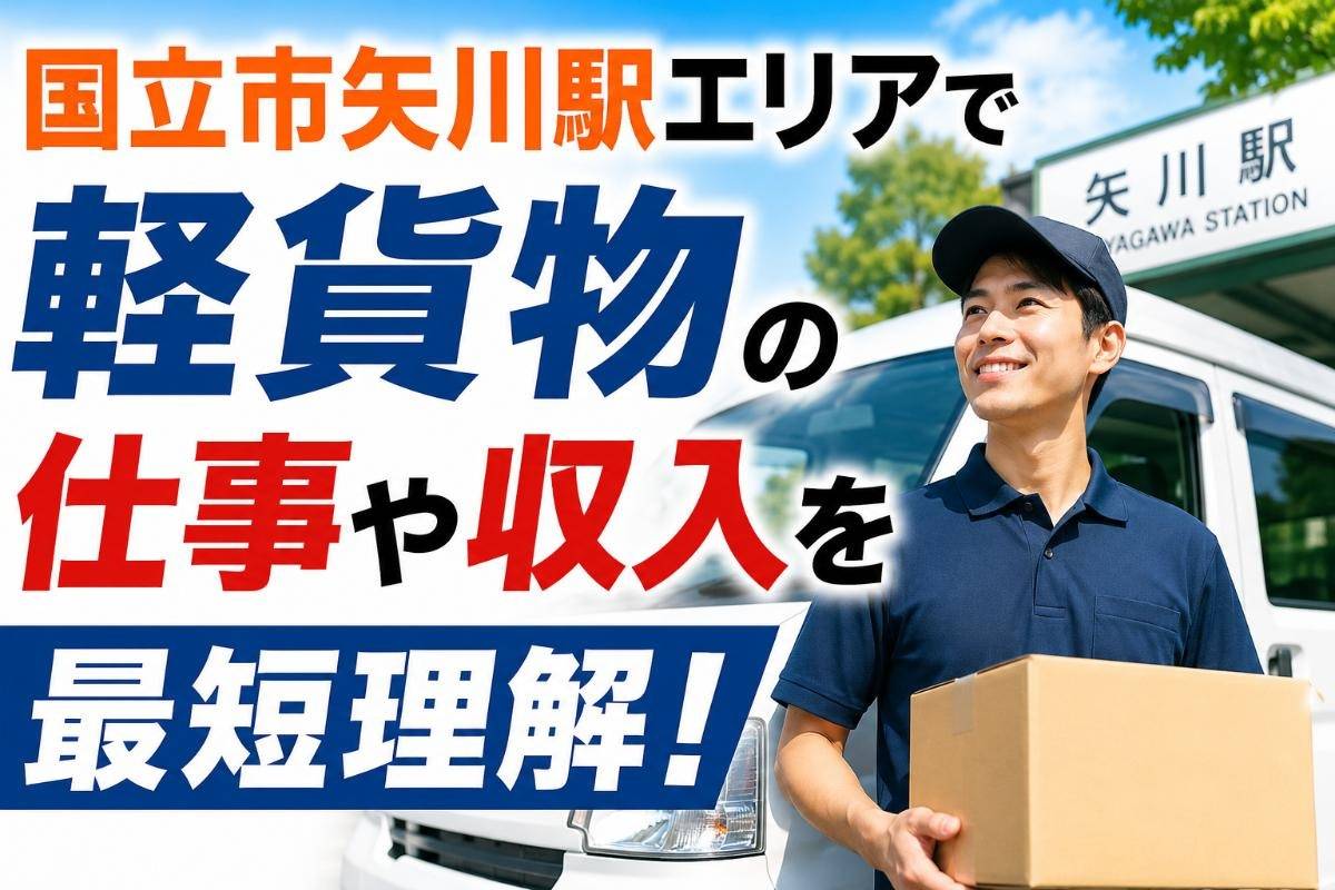 国立市矢川駅エリアで軽貨物の仕事や収入を最短理解！