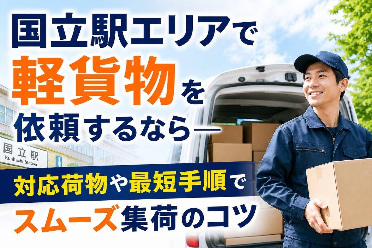 国立駅エリアで軽貨物を依頼するなら―対応荷物や最短手順でスムーズ集荷のコツ